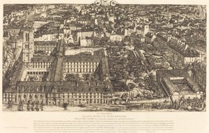 Collège Henri IV, Parijs, of Lycée Napoléon (Henry IV College of Napoleon School, Parijs) door Charles Meryon