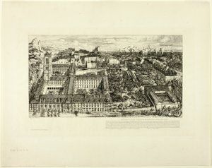 Collège Henry IV (of Lycée Napoléon), Parijs door Charles Meryon