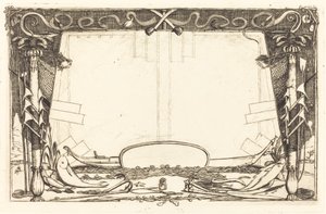 Omslag van "Reis naar Nieuw-Zeeland" (Cover for the Set of Etchings Entitled "A Voyage to New Zealand") door Charles Meryon