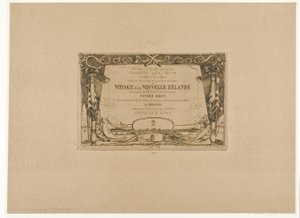 Omslag voor een reis naar Nieuw-Zeeland (1842-46) door Charles Meryon