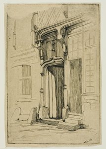 Deur van een Oud Klooster, in de rue Mirabeau, Bourges