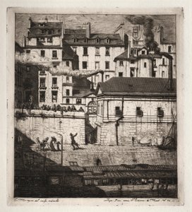 Etsen van Parijs: Het Mortuarium, 1854
