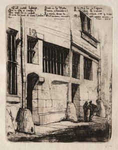 Etsen van Parijs: De Straat van de Stoute Jongens, 1854 door Charles Meryon