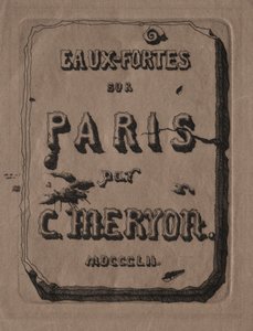 Etsen van Parijs: Titelpagina, 1852 door Charles Meryon