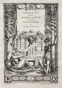 Frontispice voor een Catalogus van de Gravures van Thomas de Leu
