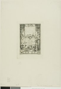 Frontispice voor de catalogus van de gravures van Thomas De Leu