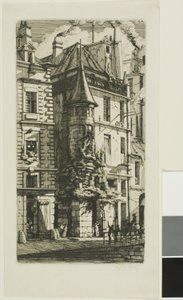 Huis met een torentje, rue de la Tixeranderie, Parijs door Charles Meryon