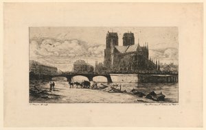 De apsis van de Notre Dame, Parijs