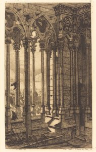 De Galerie van Notre Dame, Parijs door Charles Meryon