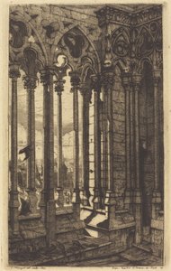 De Galerie van Notre Dame, Parijs door Charles Meryon