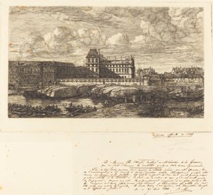 Het oude Louvre, naar een schilderij van Zeeman, 1651