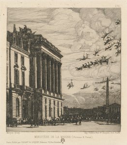 Het Ministerie van Marine, Parijs door Charles Meryon