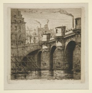 Le Pont-Neuf door Charles Meryon