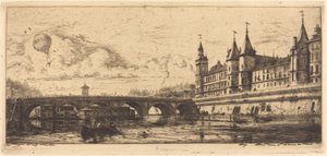 Le Pont-au-Change, Parijs door Charles Meryon