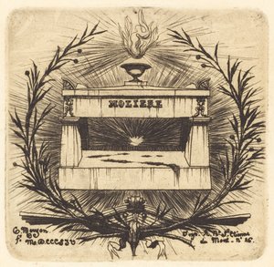 Het graf van Molière, op Père-Lachaise, Parijs
