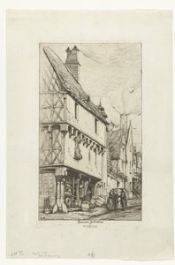Oud huis of Huis van de Muzikant in Bourges door Charles Meryon