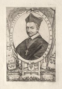 Pierre Nivelle, bisschop van Luçon door Charles Meryon