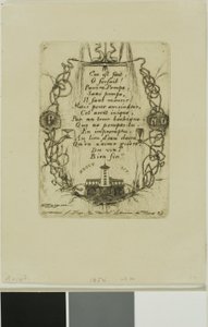 Pompe Notre-Dame, Parijs, klein bord door Charles Meryon