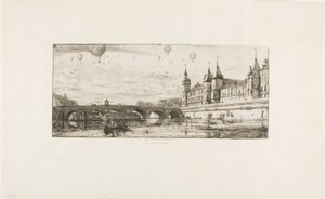 Pont-au-Change, Parijs door Charles Meryon
