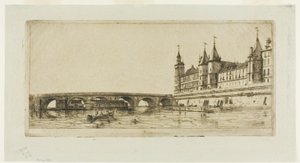 Pont-au-Change, Parijs door Charles Meryon