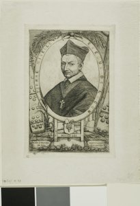 Portret van Pierre Nivelle, bisschop van Luçon door Charles Meryon