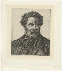Portret van historicus Benjamin Fillon door Charles Meryon