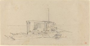 Rivierbaggers en Lichters door Charles Meryon