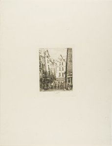 Rue Pirouette aux Halles, Parijs door Charles Meryon