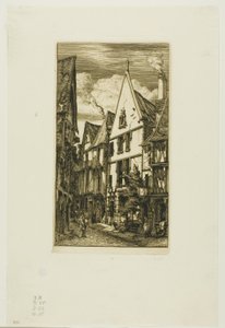 Rue des Toiles, Bourges door Charles Meryon