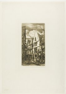 Rue des Toiles, Bourges door Charles Meryon