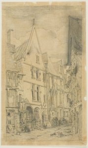 Rue des Toiles, Bourges door Charles Meryon