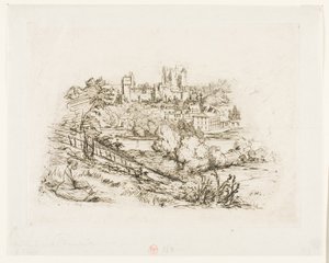 Ruïnes van het Château de Pierrefonds door Charles Meryon