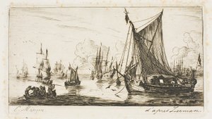 Zuidzee vissers door Charles Meryon