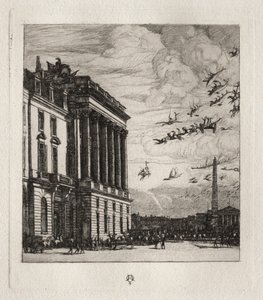 Het admiraliteit, Parijs, 1865 door Charles Meryon