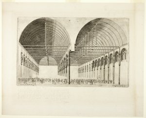 De voorkamer van het Palais de Justice, Parijs door Charles Meryon