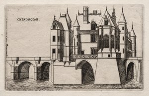 Het Kasteel van Chenonceau door Charles Meryon