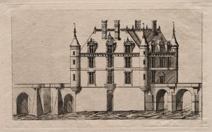Het Kasteel van Chenonceau, 1856 door Charles Meryon