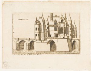 Het Kasteel van Chenonceau, nr. 2 door Charles Meryon