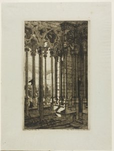De galerij van Notre-Dame, Parijs