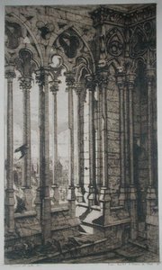 De Galerij van Notre-Dame, Parijs door Charles Meryon