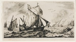 De Galliot van Jean de Vyl uit Rotterdam door Charles Meryon