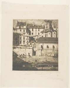 Het mortuarium, Parijs door Charles Meryon