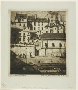 Het Mortuarium, Parijs door Charles Meryon