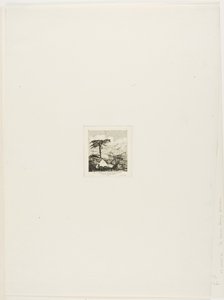 De rieten hut van de oude soldaat, Akaroa, 1845 door Charles Meryon