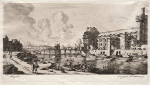 Het paviljoen van juffrouw en een deel van het Louvre
