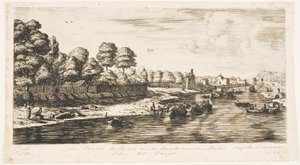 De Rivier de Seine en de Hoek van de Mall, Parijs