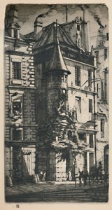 Tourelle De La Rue De La Tixeranderie 2e staat door Charles Meryon