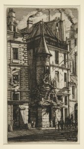 Tourelle, rue de la Tixeranderie door Charles Meryon