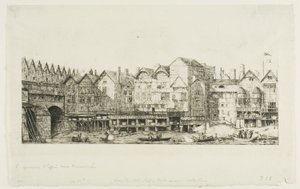 Uitzicht op een deel van de stad Parijs tegen het einde van de XVII eeuw