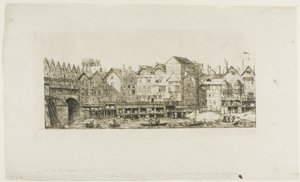 Zicht op een deel van de stad Parijs tegen het einde van de XVII eeuw